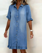 Lexie | Lässiges Kleid in Denimoptik