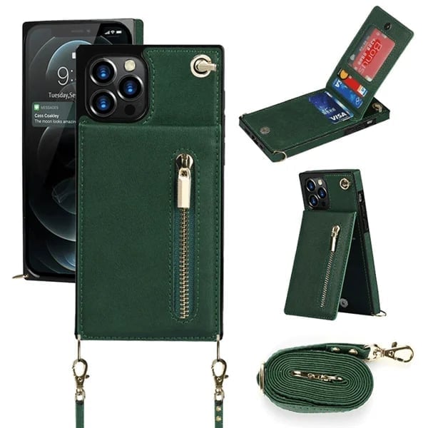 Roseline - Coque iPhone avec cordon et porte-cartes