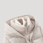 Amara | Wattierte Kapuzenjacke mit Gürtel