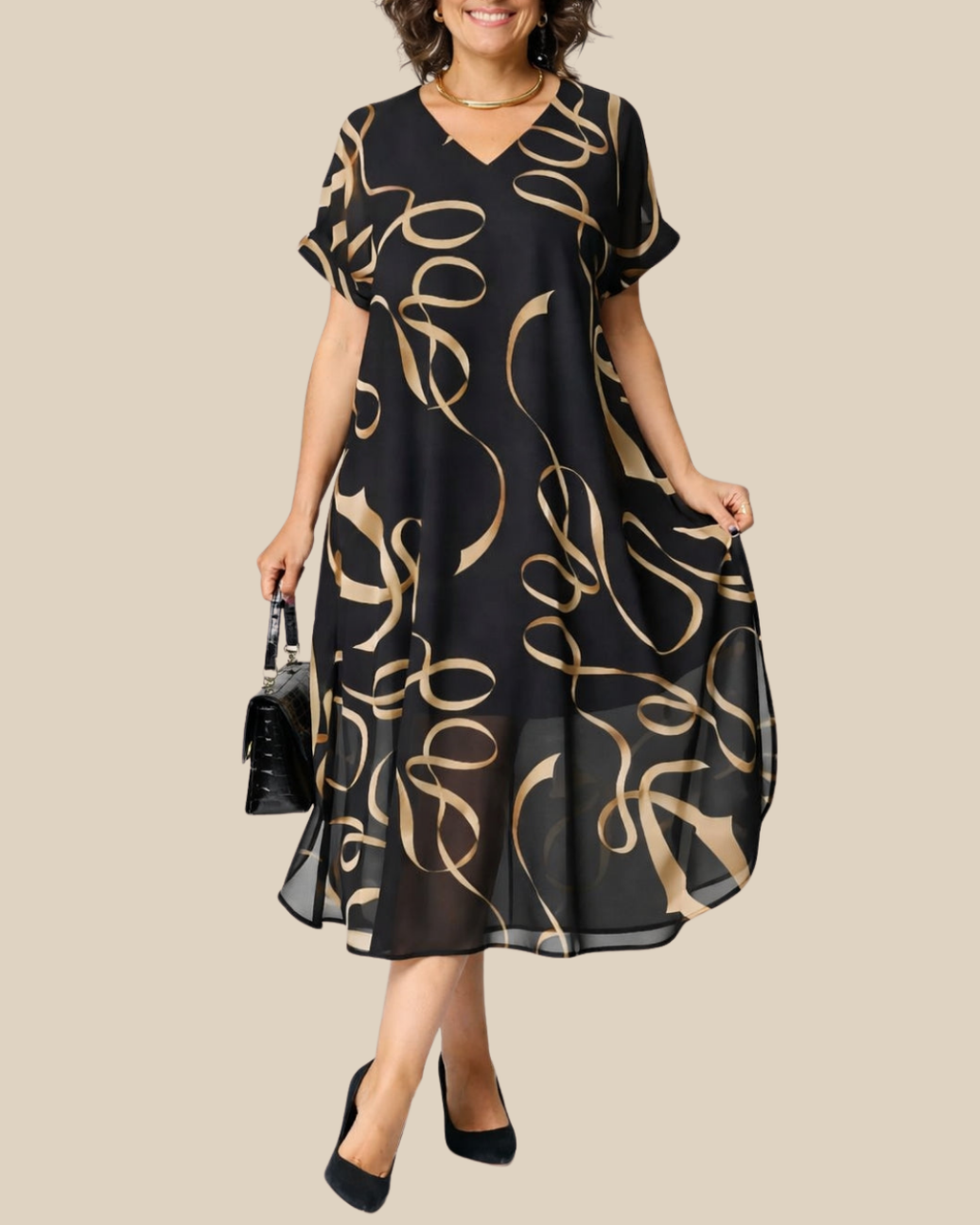 Esther | Chiffon-Midikleid
