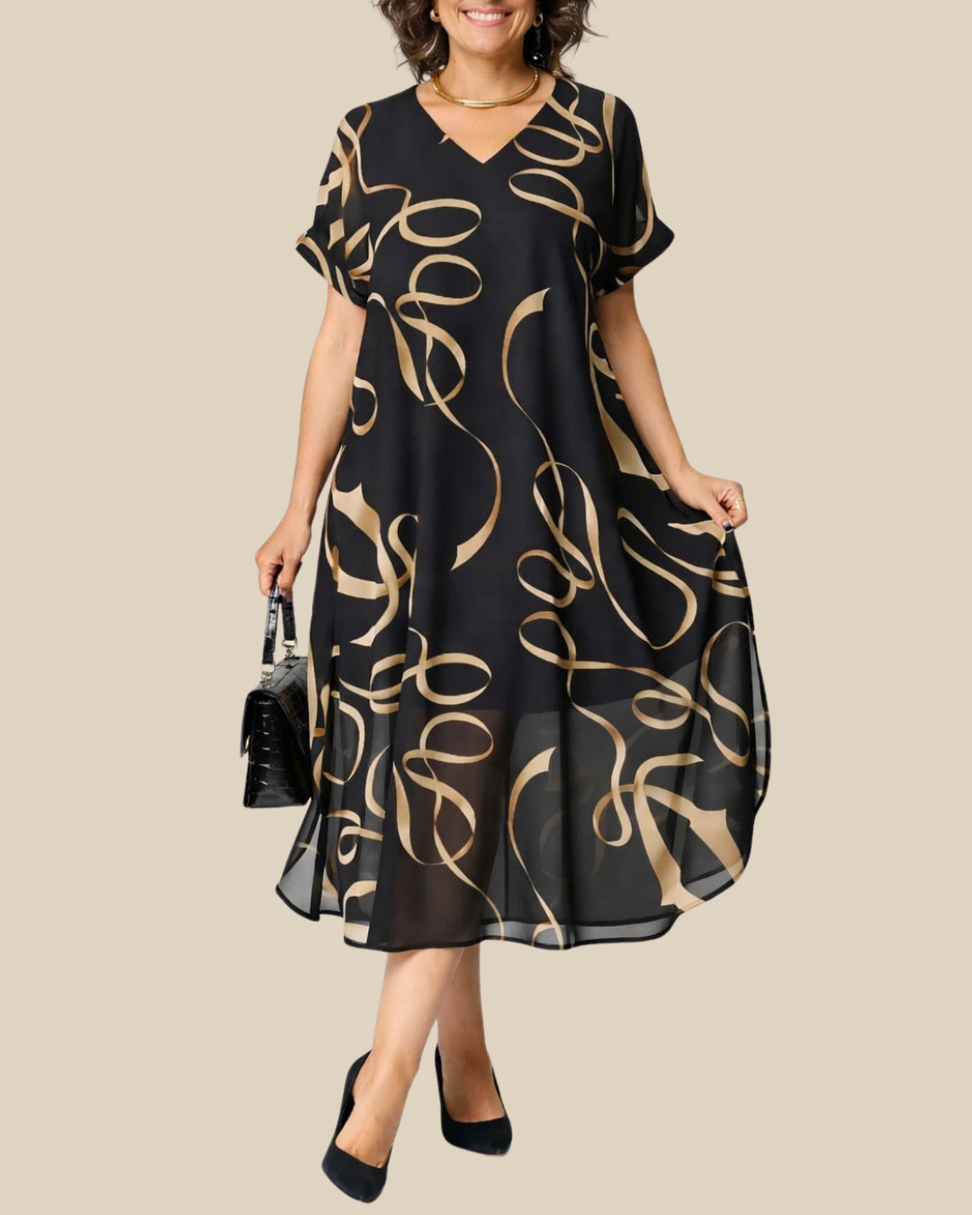 Esther | Chiffon-Midikleid