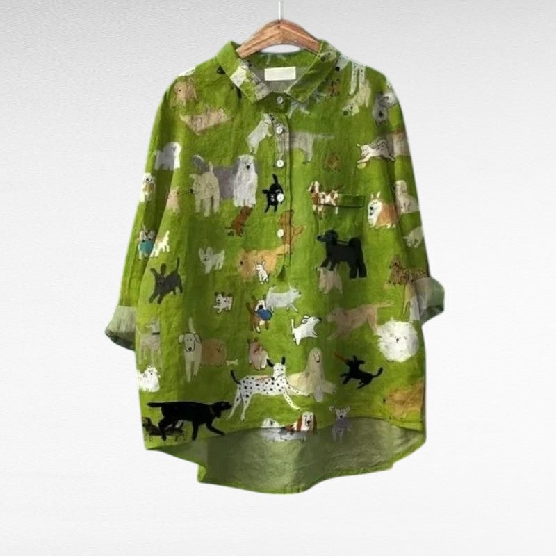 Kenna | Bluse mit Künstlerprint