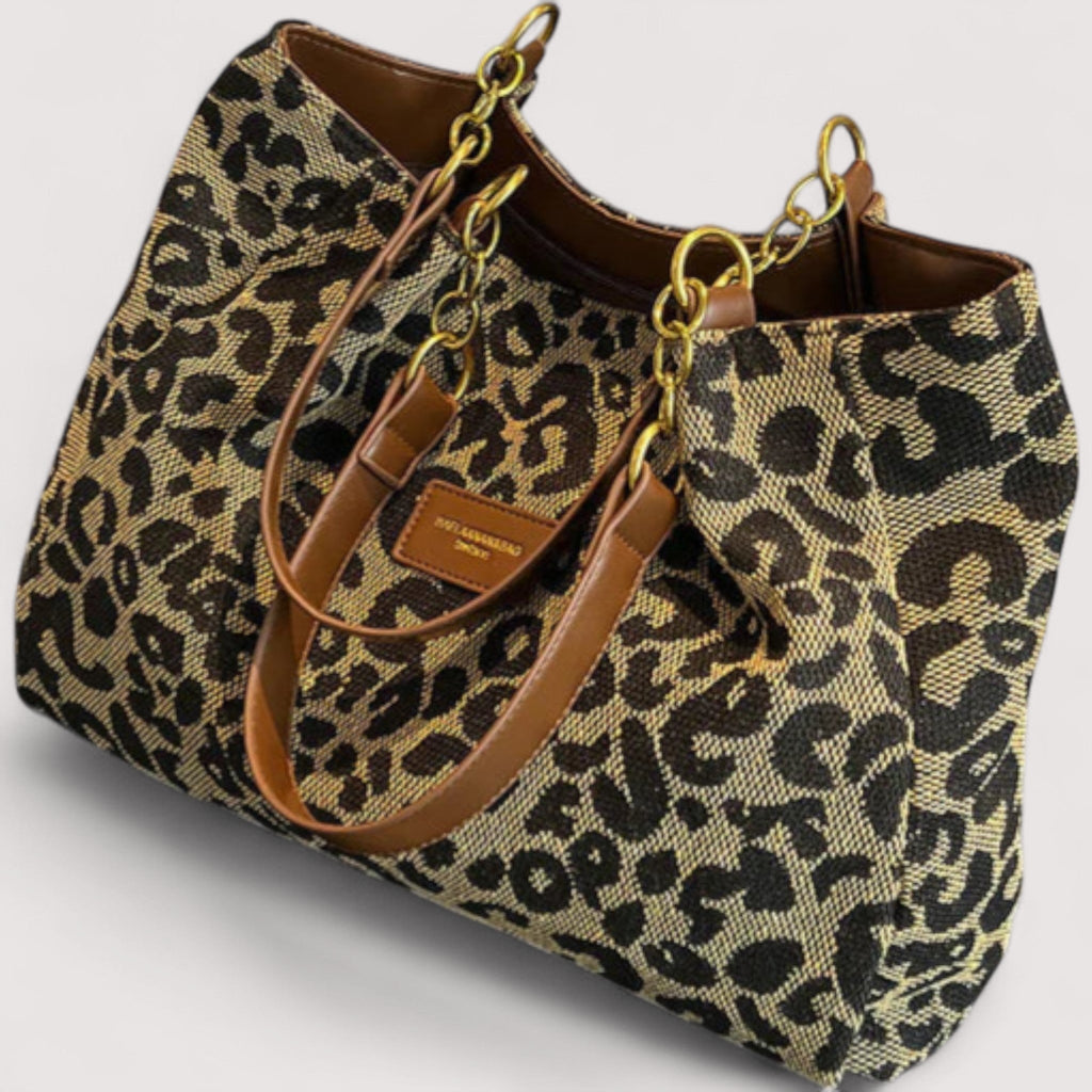 Lévrier – Leopard Canvas Einkaufstasche