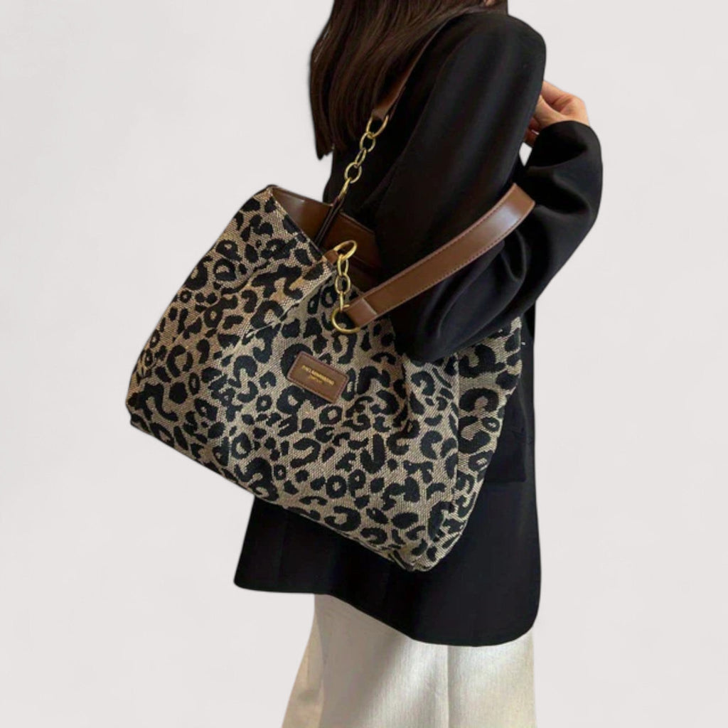 Lévrier – Leopard Canvas Einkaufstasche