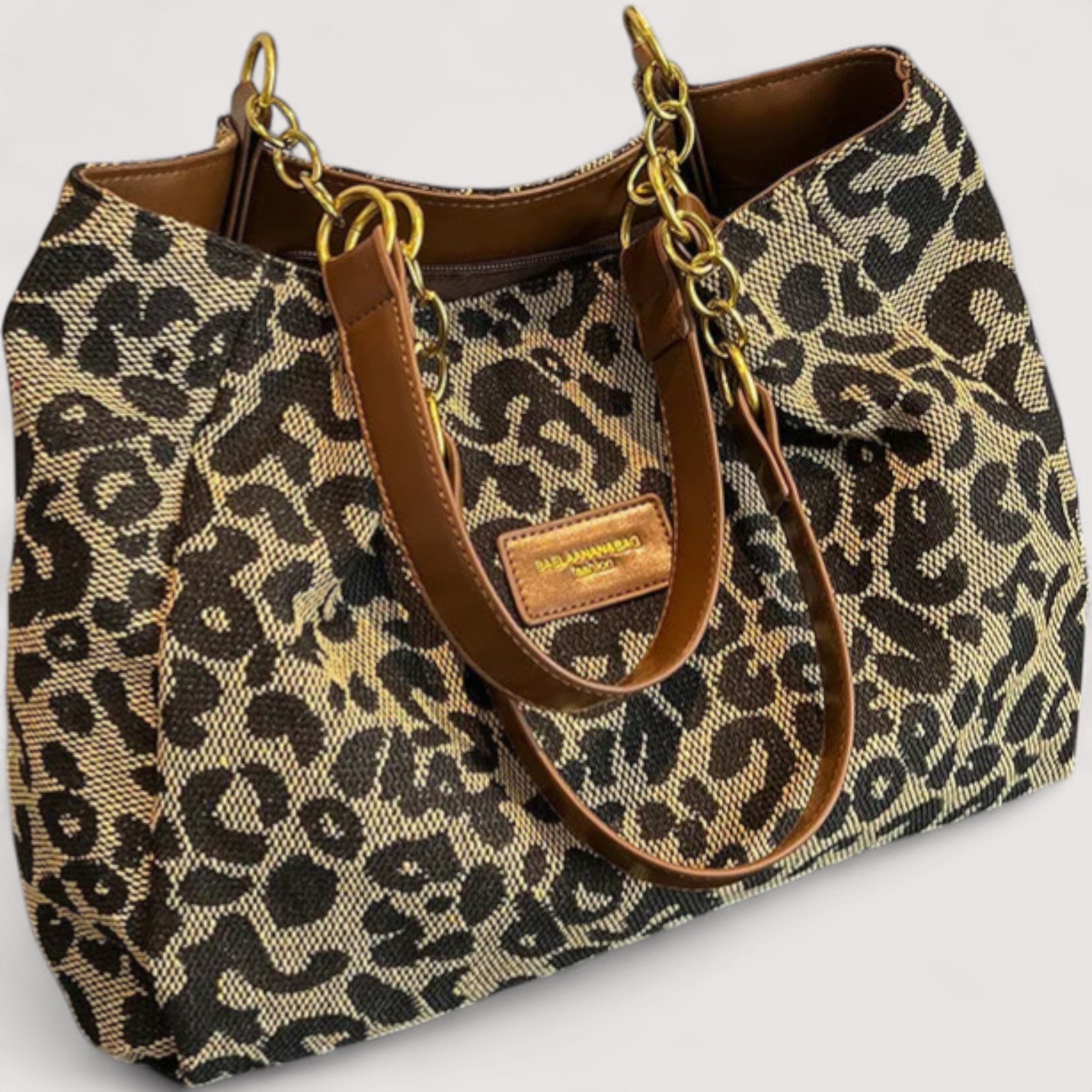 Lévrier – Leopard Canvas Einkaufstasche