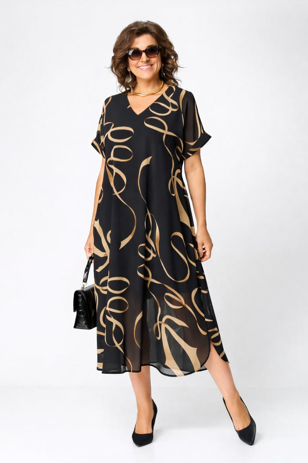 Esther | Chiffon-Midikleid