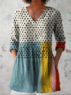 Nola | Lange Bluse mit ausdrucksstarkem Muster