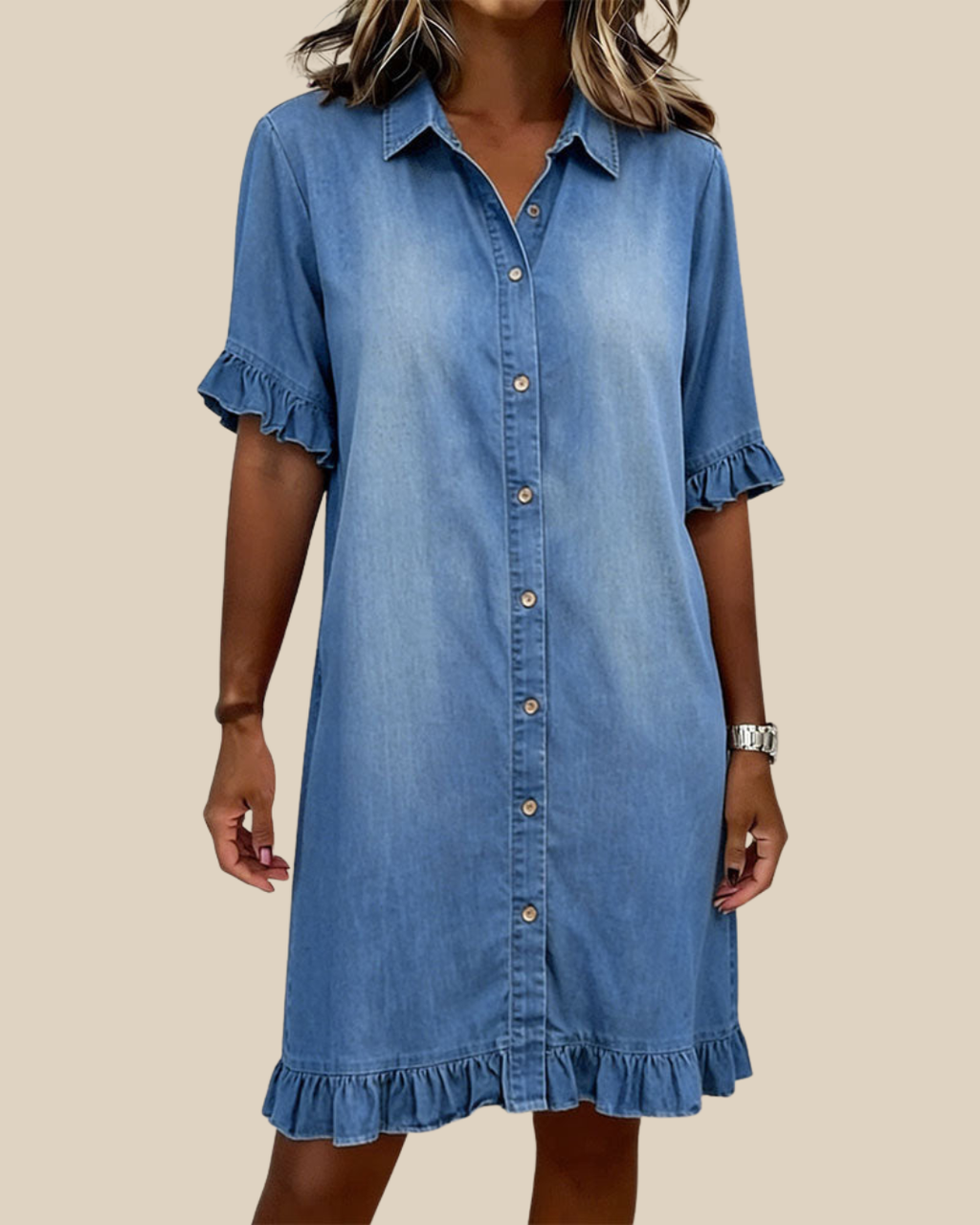 Lexie | Lässiges Kleid in Denimoptik
