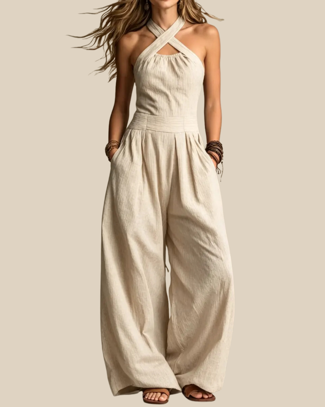 Leanne | Eleganter Neckholder Jumpsuit