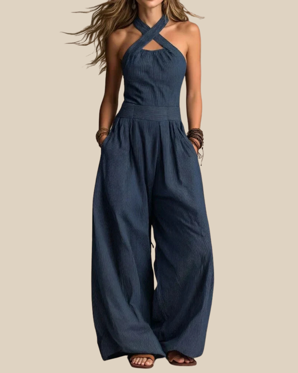 Leanne | Eleganter Neckholder Jumpsuit