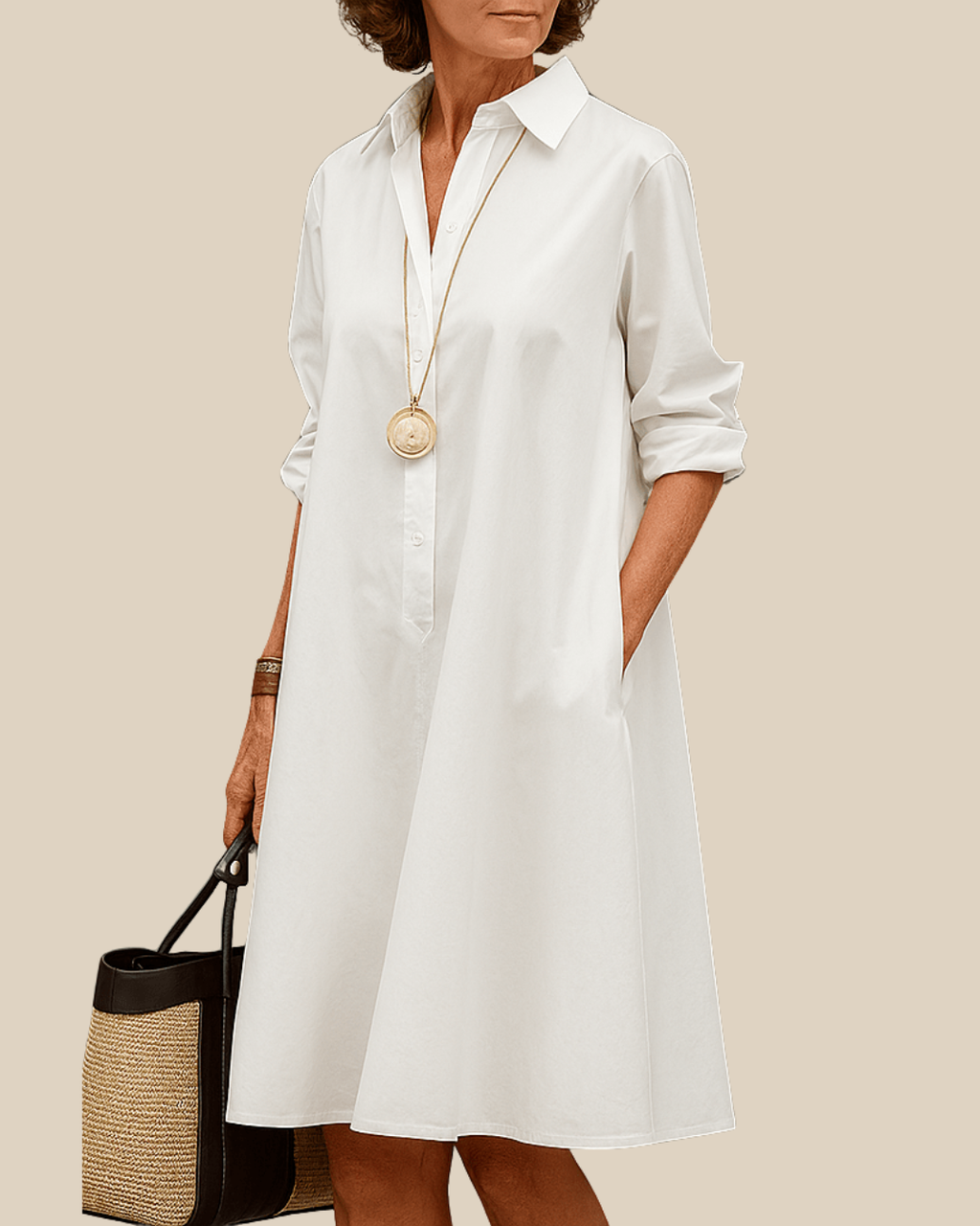 Janine | Elegantes Hemdblusenkleid