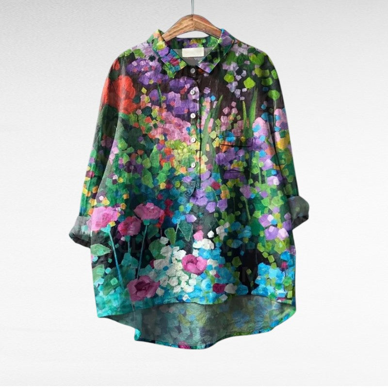 Azra | Bluse mit Künstlerprint