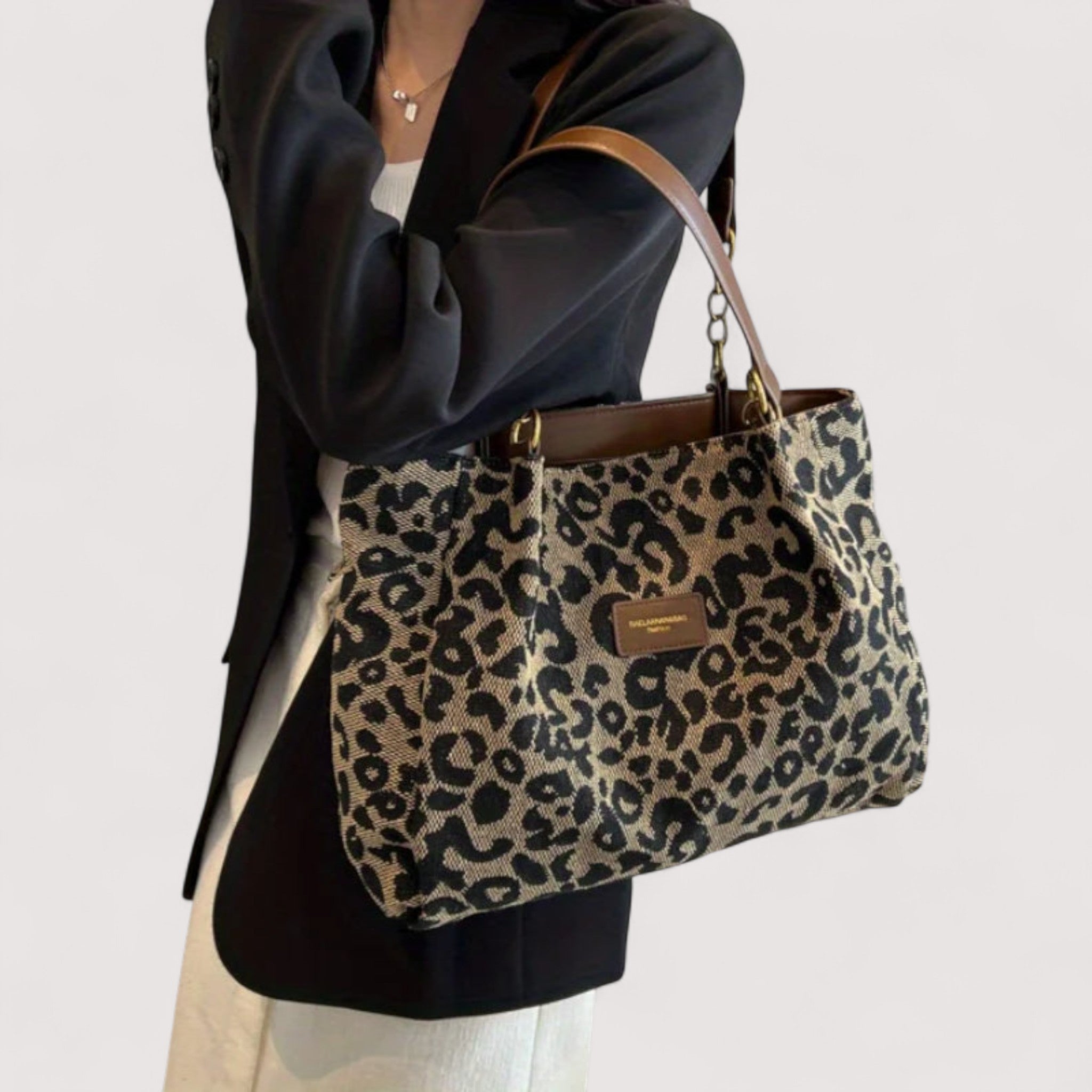 Lévrier – Leopard Canvas Einkaufstasche