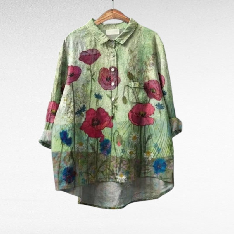 Ainsley | Bluse mit Künstlerprint