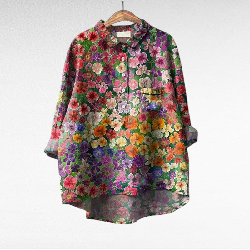 Azra | Bluse mit Künstlerprint