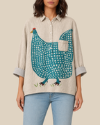 Gia | Bluse mit Künstlerprint