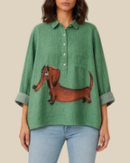 Inaya | Bluse mit Künstlerprint