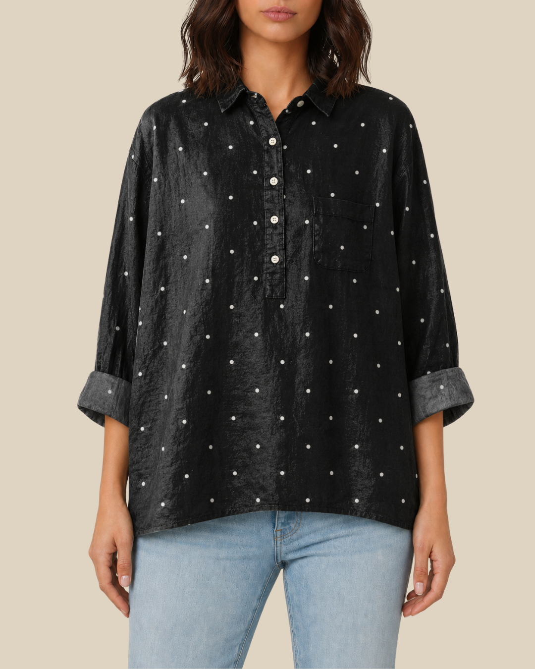 Leona | Bluse mit Künstlerprint