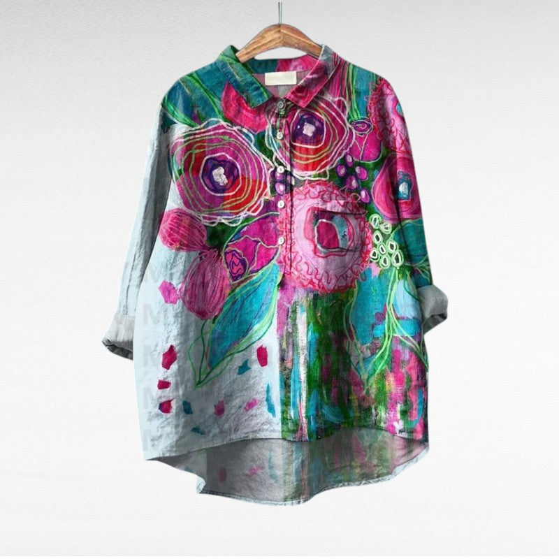 Azra | Bluse mit Künstlerprint