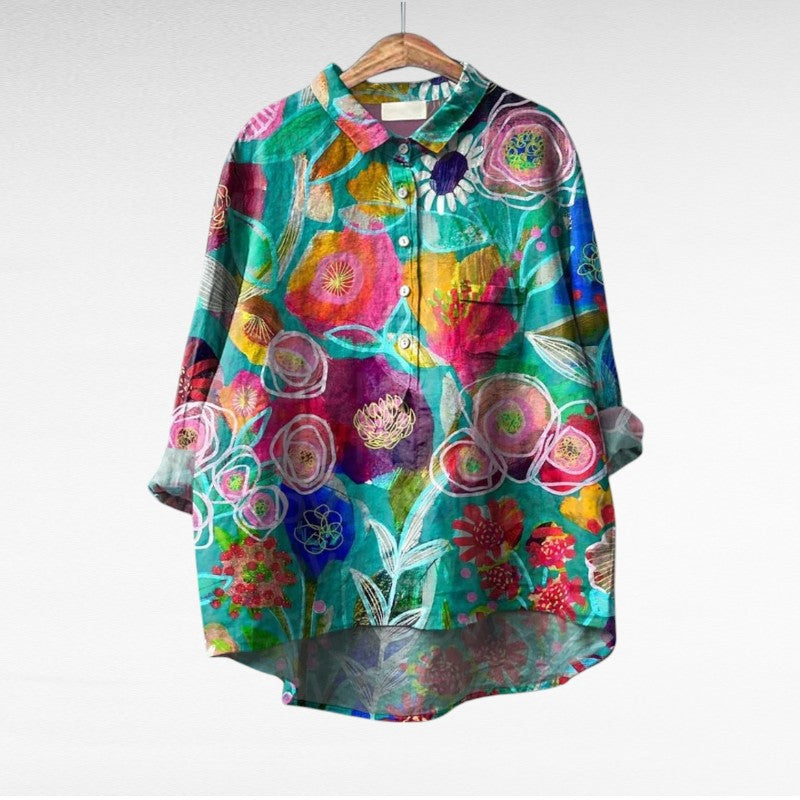 Azra | Bluse mit Künstlerprint
