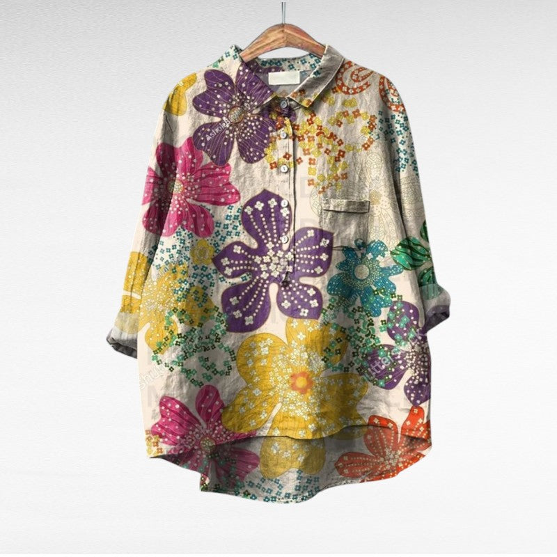 Azra | Bluse mit Künstlerprint
