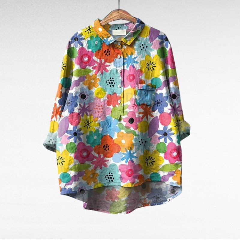 Azra | Bluse mit Künstlerprint