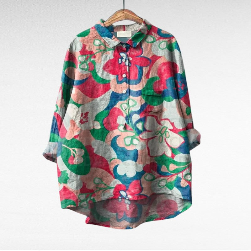 Azra | Bluse mit Künstlerprint