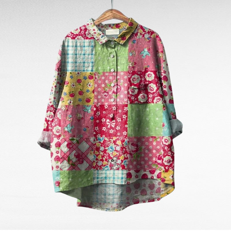 Azra | Bluse mit Künstlerprint