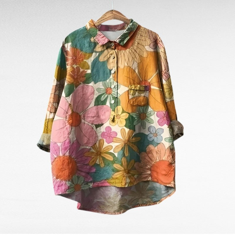 Kelsey | Bluse mit Künstlerprint