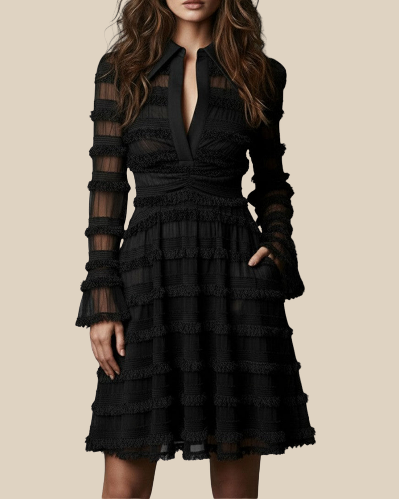 Lucy | Transparente Texturkleid