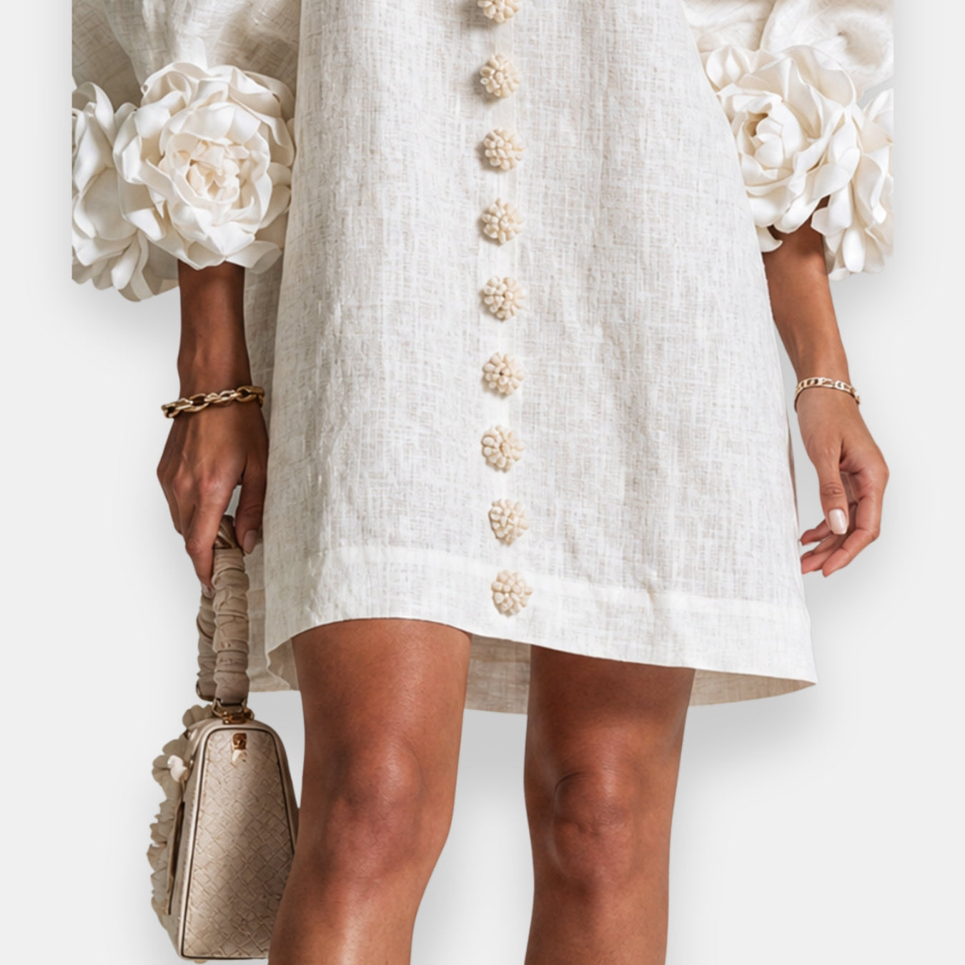 Marcelle | 3D-Blumenmuster-Kleid