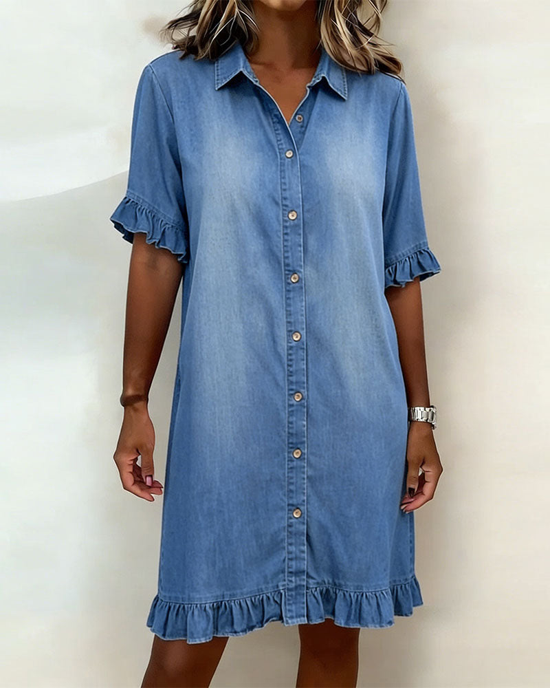 Lexie | Lässiges Kleid in Denimoptik
