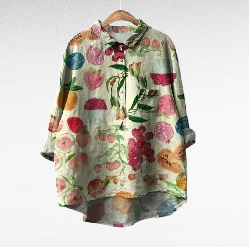 Kelsey | Bluse mit Künstlerprint