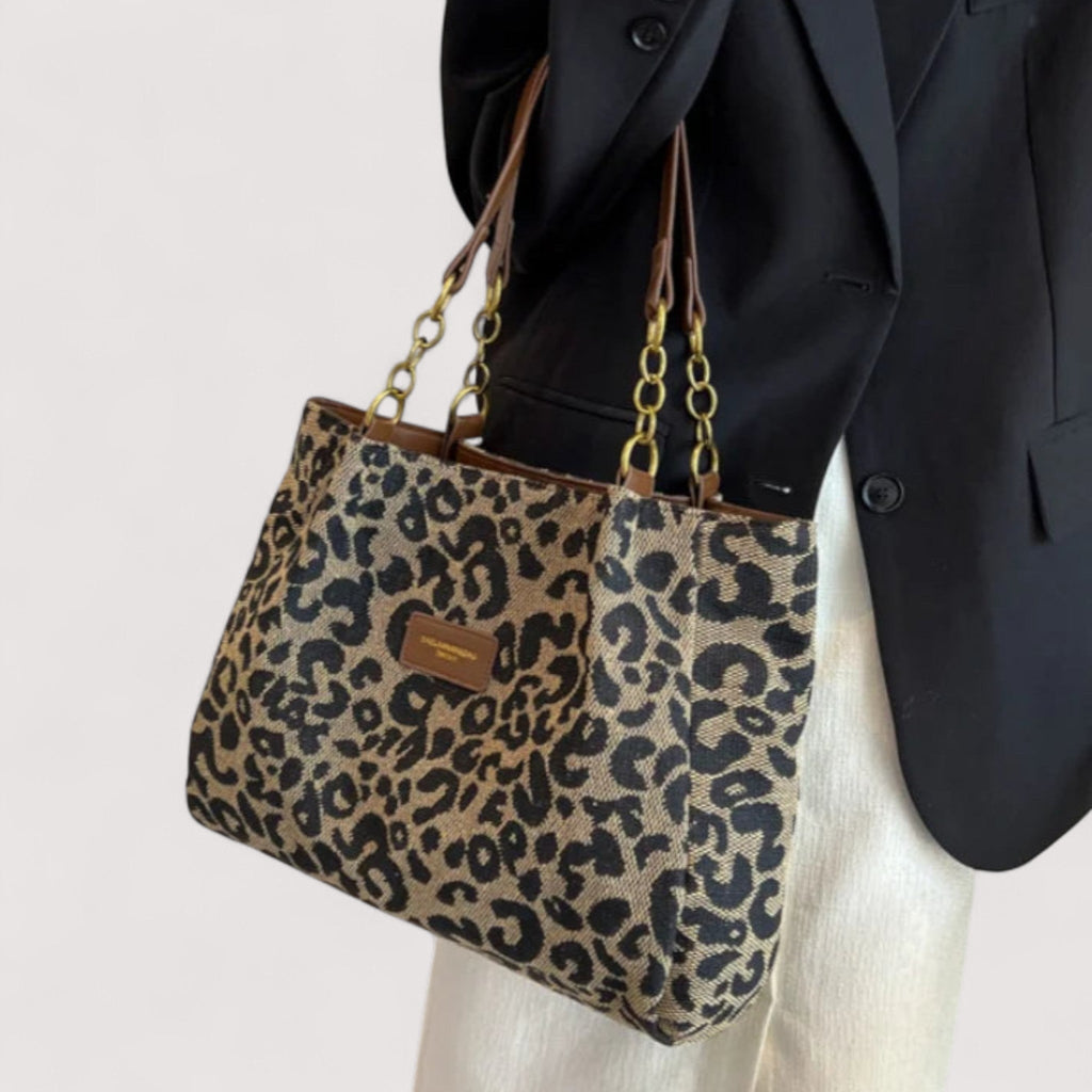 Lévrier – Leopard Canvas Einkaufstasche