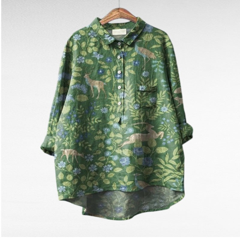 Veda | Bluse mit Künstlerprint