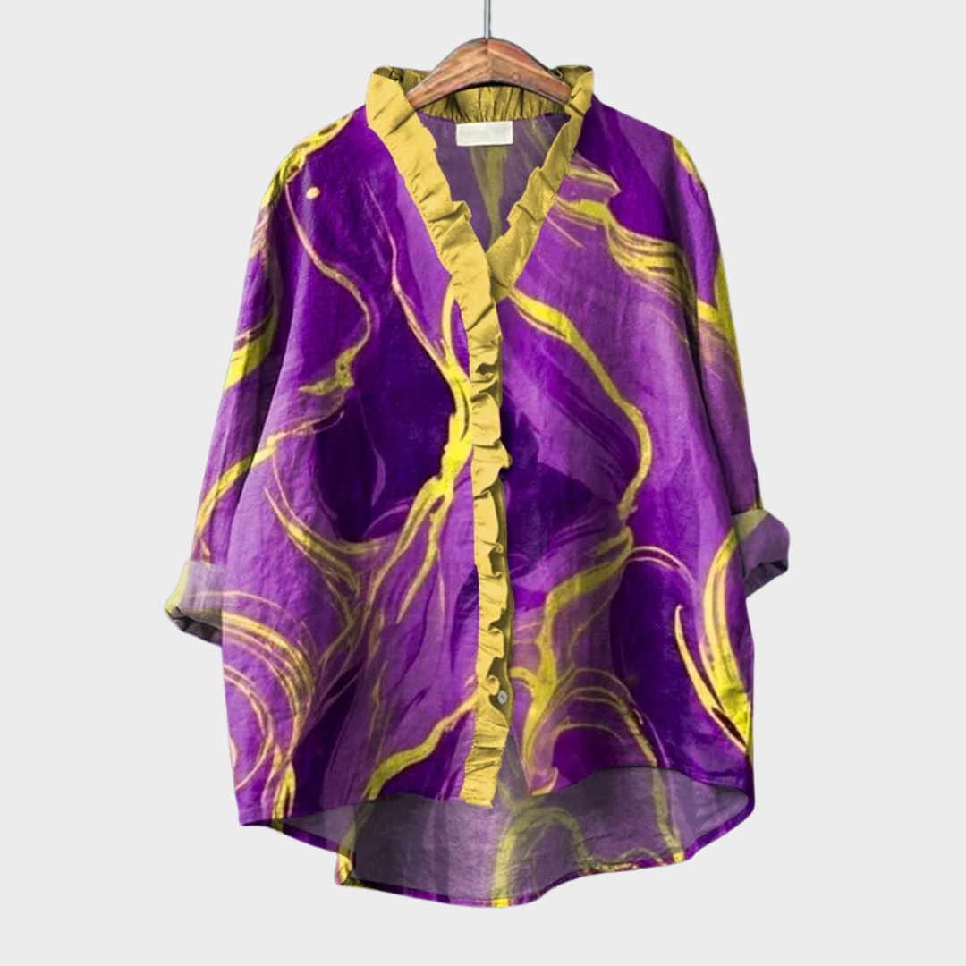 Maren | Bluse mit Künstlerprint