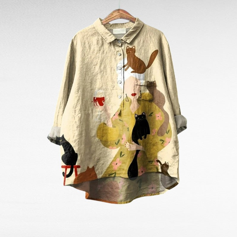 Haisley | Bluse mit Künstlerprint