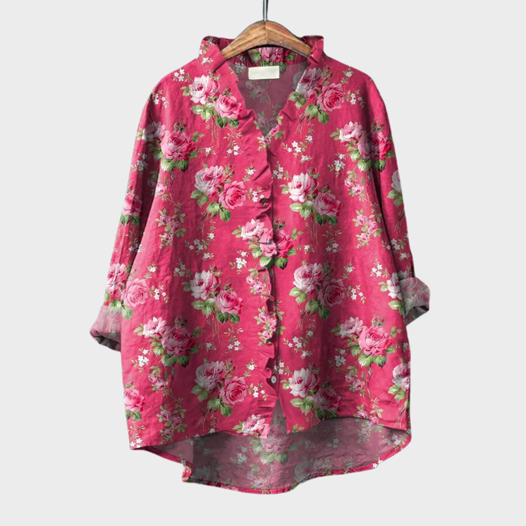 Cadence | Bluse mit Künstlerprint