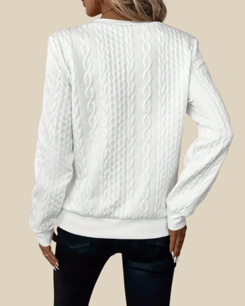 Katie | Half Zip-Zopfstrickpullover