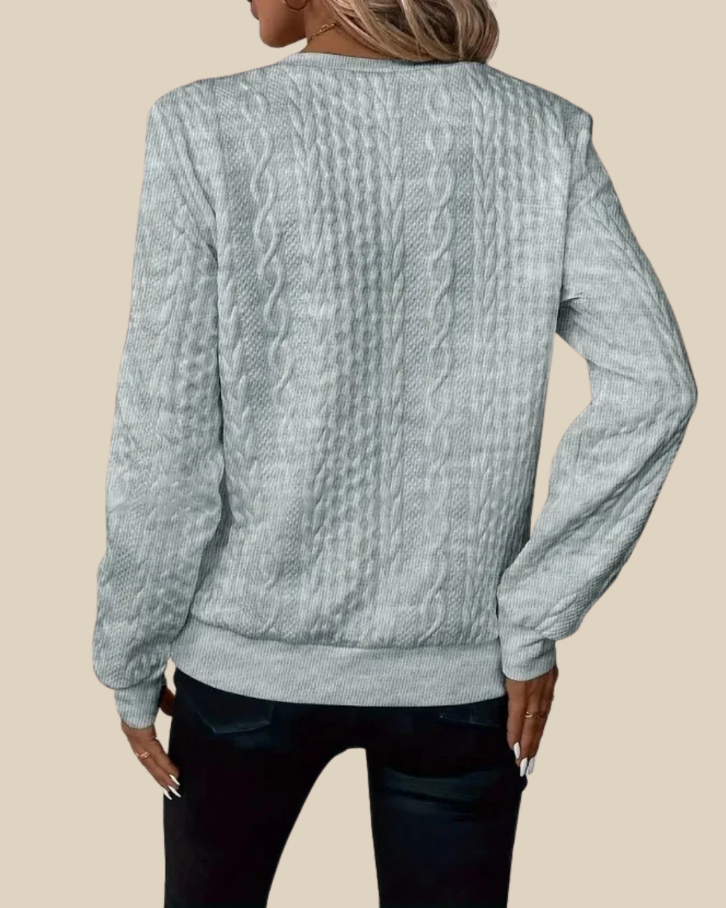 Katie | Half Zip-Zopfstrickpullover