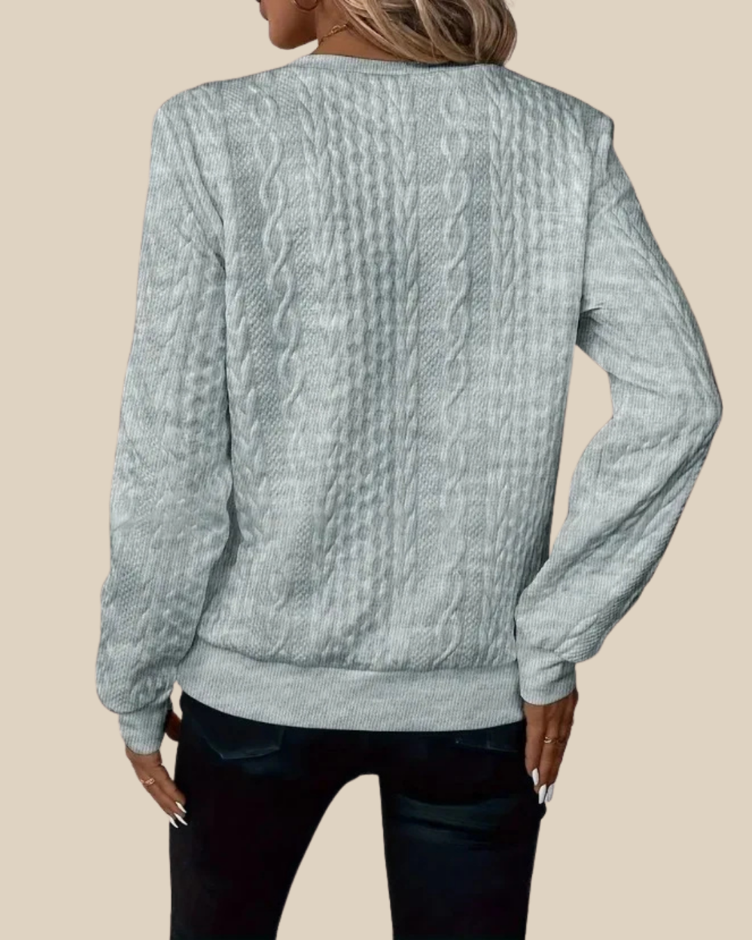 Katie | Half Zip-Zopfstrickpullover