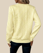 Katie | Half Zip-Zopfstrickpullover