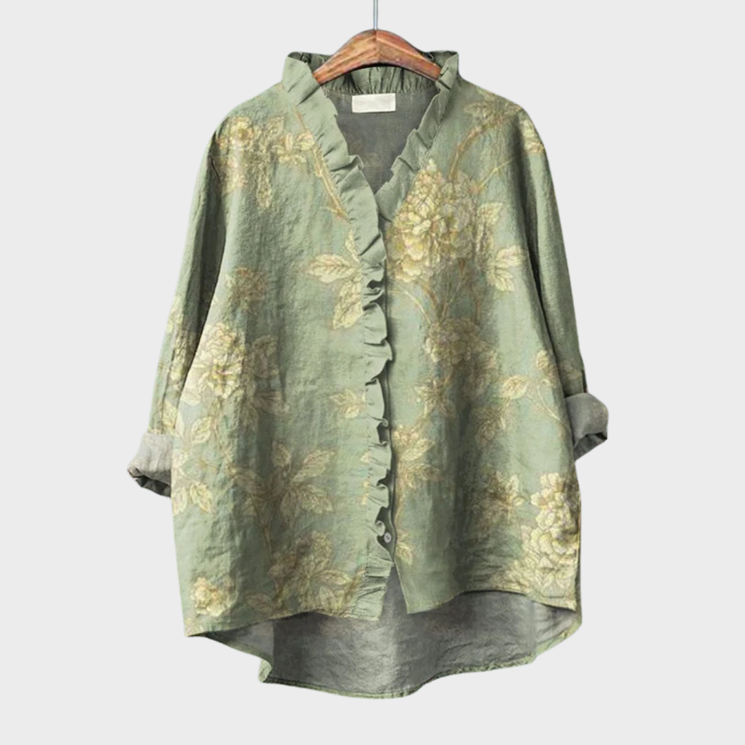 Eleni | Bluse mit Künstlerprint
