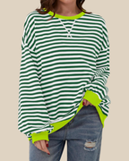 Carly | Gestreiftes Oversized-Sweatshirt