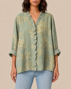 Eleni | Bluse mit Künstlerprint