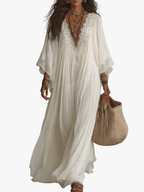 Moreau lyon | maxi-kleid mit spitze für damen