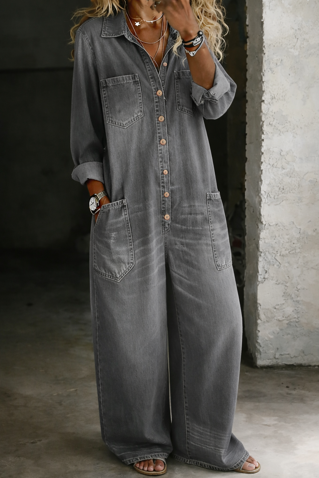 LENA | Casual Jeans-Salopette