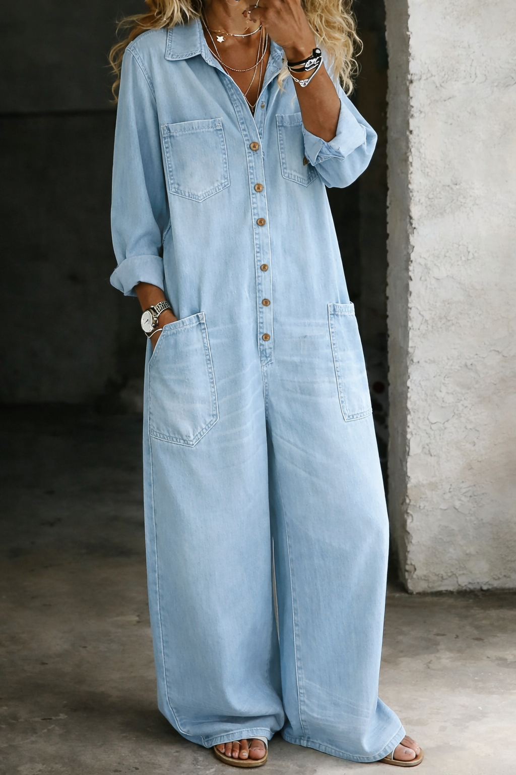 LENA | Casual Jeans-Salopette