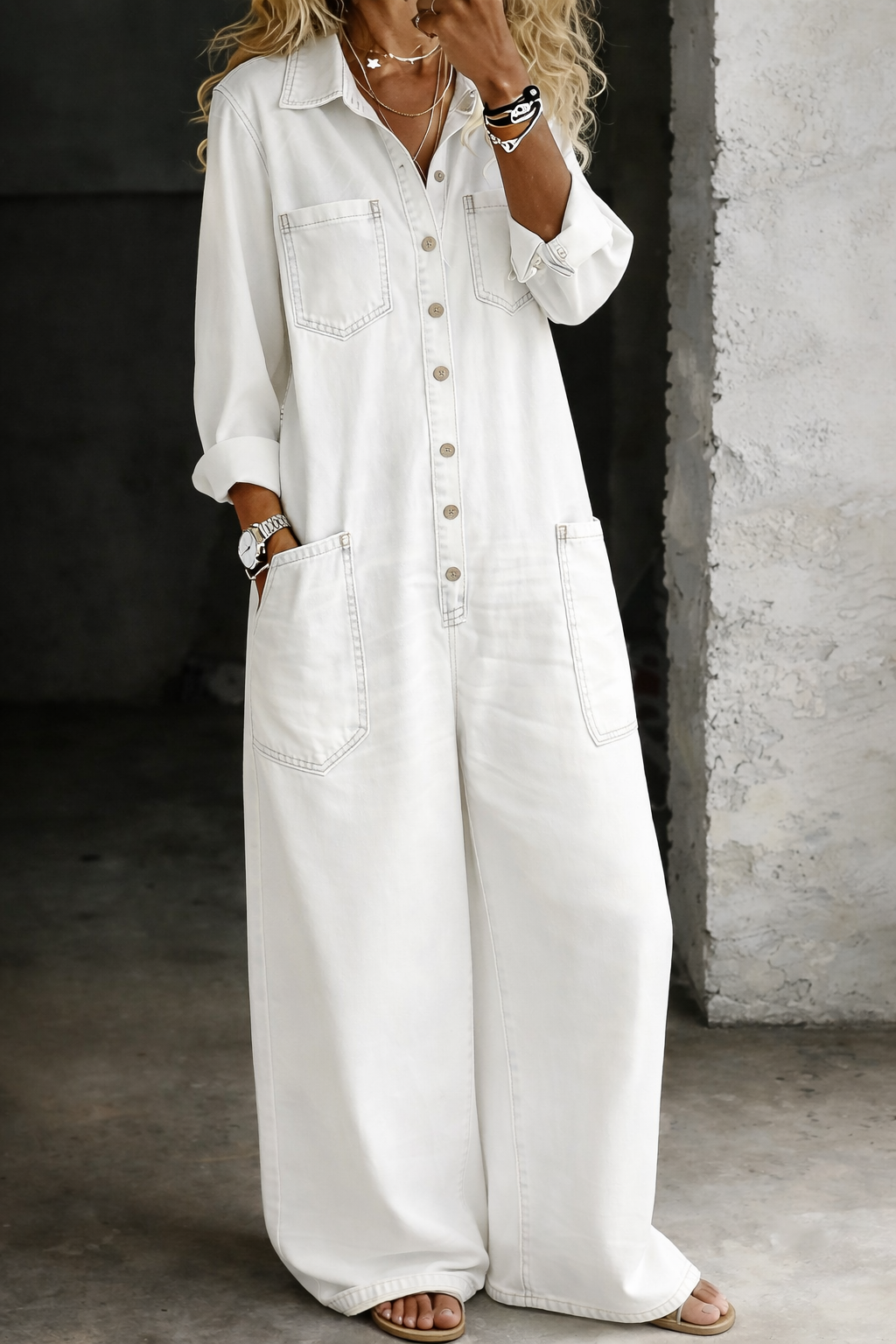 LENA | Casual Jeans-Salopette