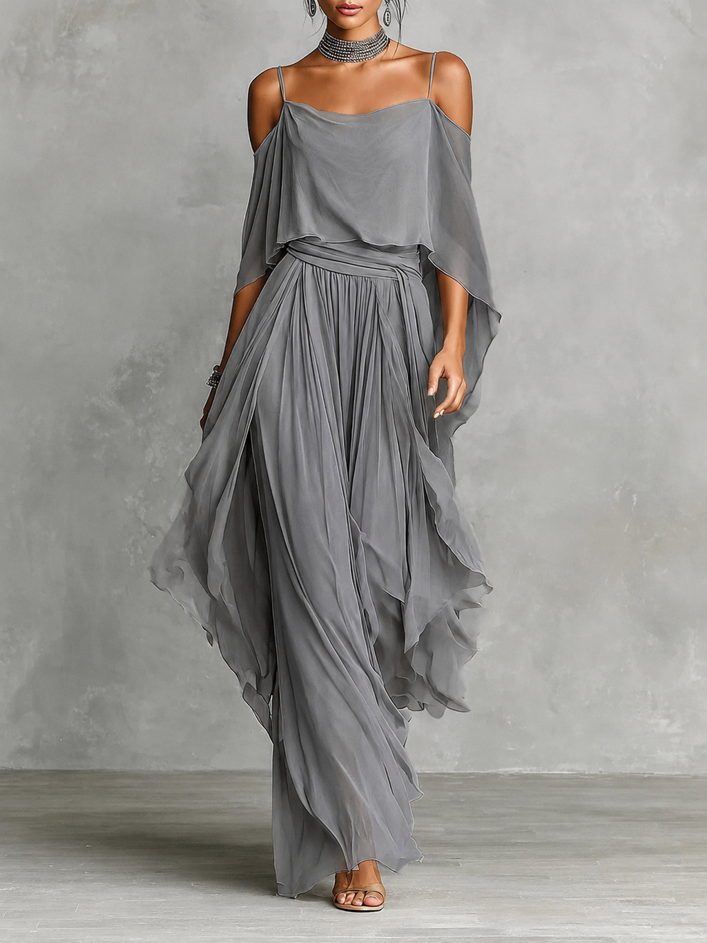 Mary | Elegantes Chiffon-Set